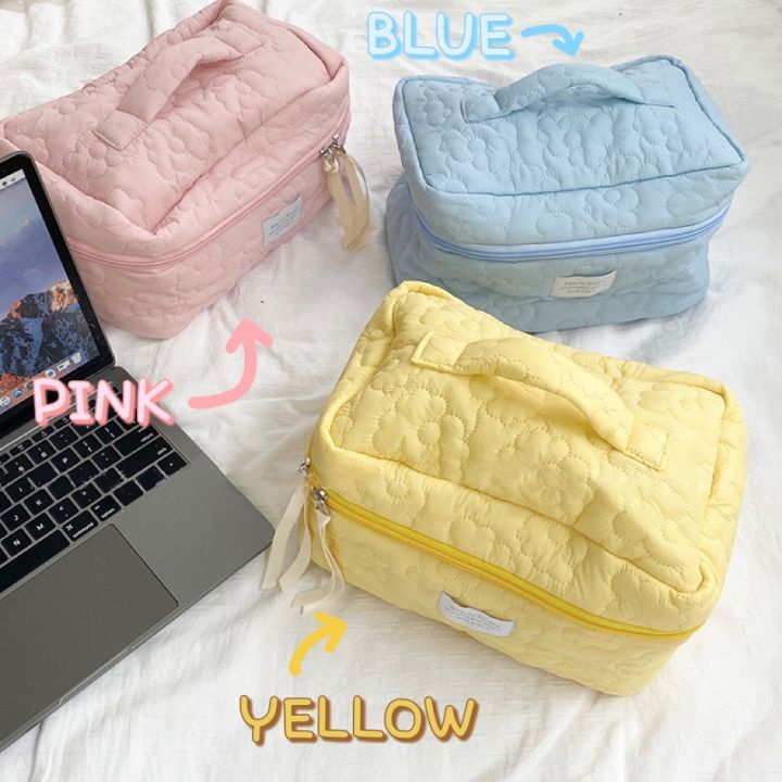 กระเป๋าเครื่องสําอางค์ กระเป๋า เก็บเครื่องสำอาง สีแคนดี้ น่ารัก ความจุขนาดใหญ่  3/ชิ้น