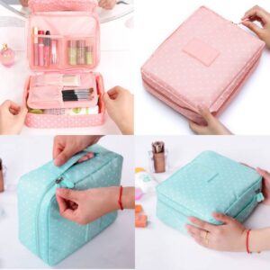 พร้อมส่ง‼กระเป๋าจัดระเบียบเครื่องสำอางค์ กระเป๋าเครื่องสำอาง จุได้เยอะมากๆ‼ จัดไปเลย 2สี หวานๆ